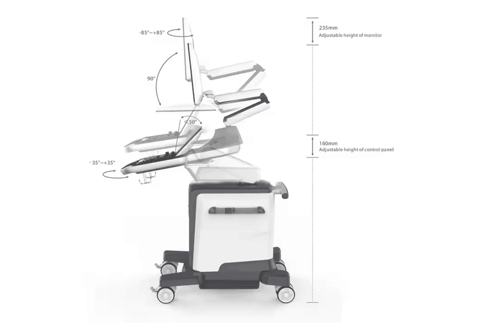 Ultrasonido con carrito sistema doppler