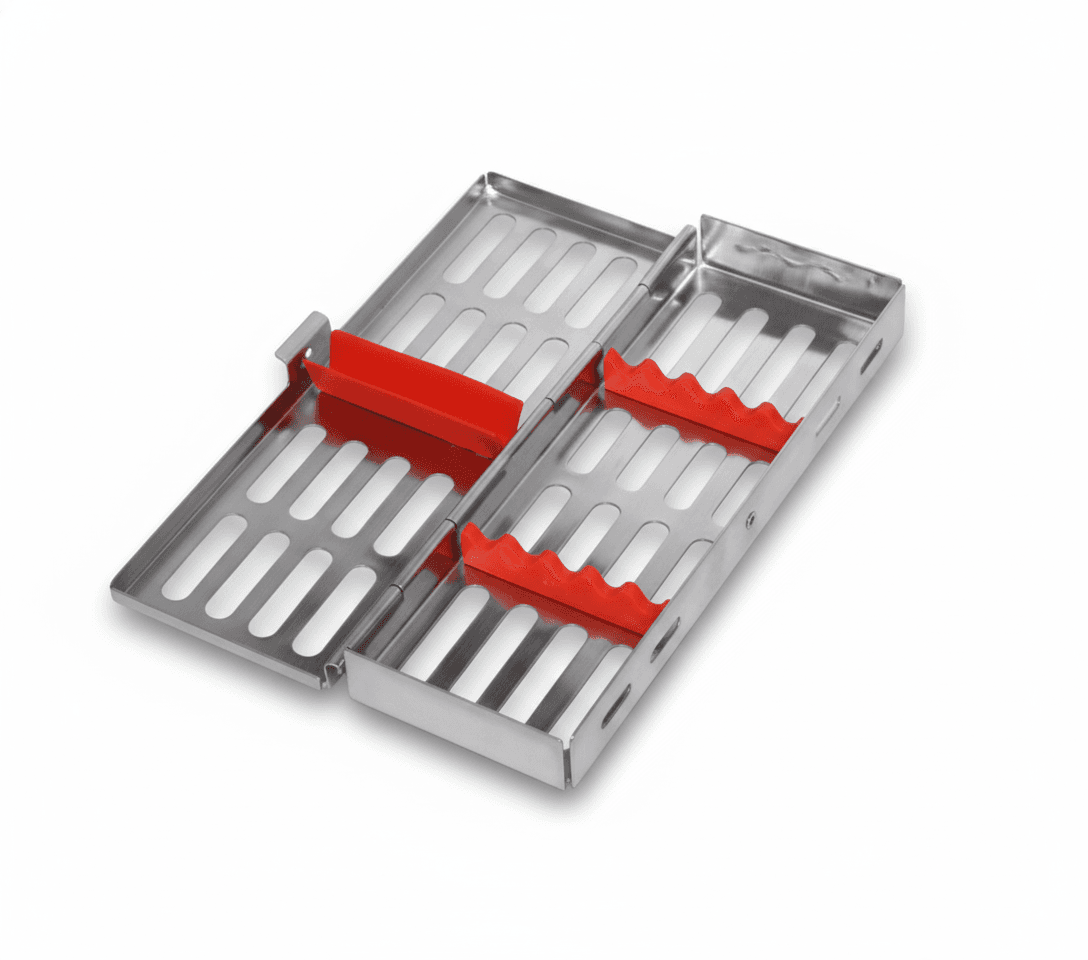 Charola de Esterilización de Precisión (21x6.5x2.2 cm)