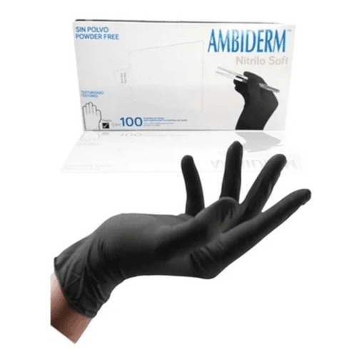 Guantes de Nitrilo NEGROS Talla MEDIANA - Imagen 1