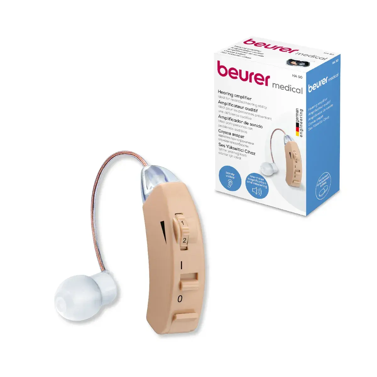 Audífono Amplificador HA50 Beurer | Auxiliar Auditivo Ajustable