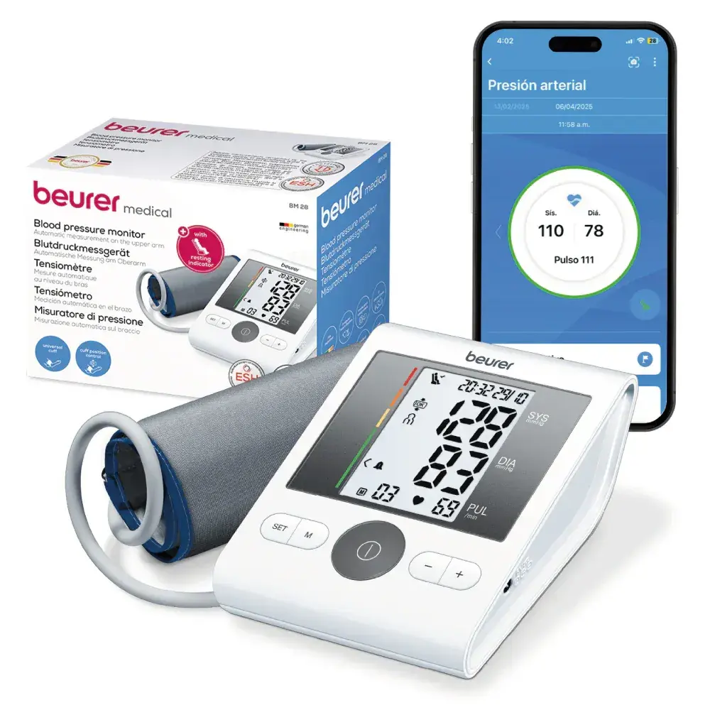 Baumanómetro Digital de Brazo BM28 Beurer | Tensiómetro Automático