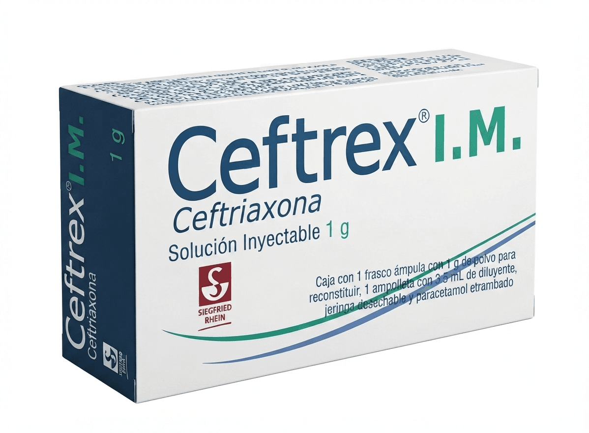 Ceftrex® Iny IM 1 g C/1 (Ceftriaxona)