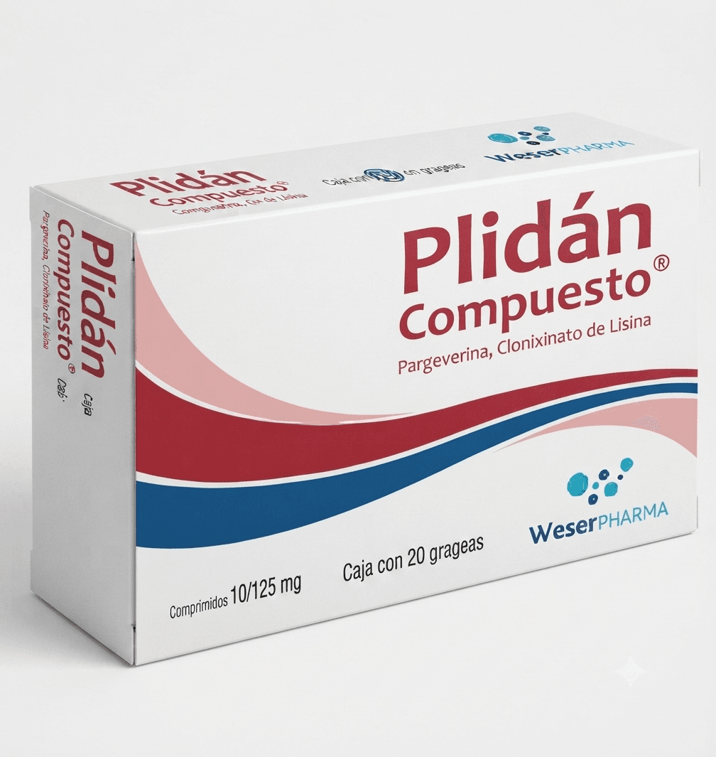 Plidan Comp® 10 mg/125 mg C/20 Grageas (Clonixinato de Lisina)