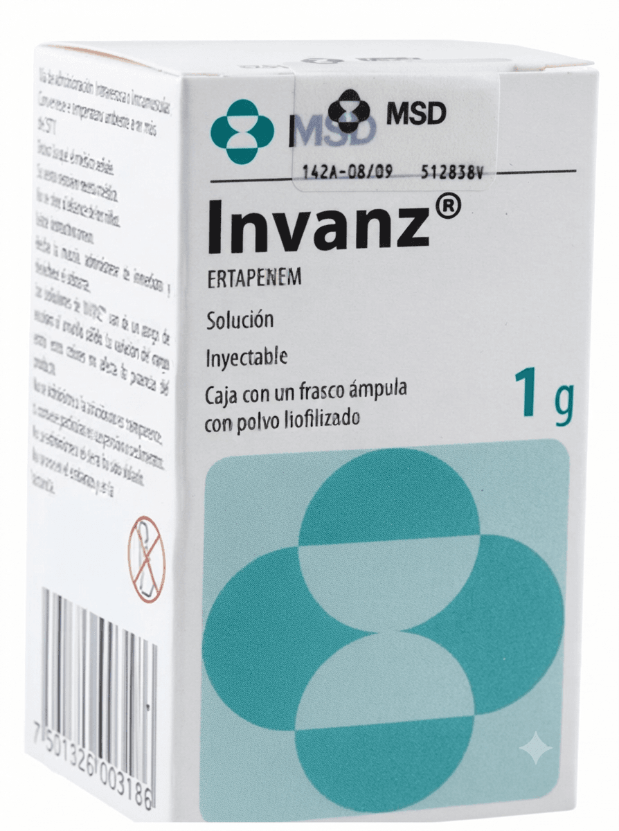 Invanz® Solución Inyectable 1 g (Ertapenem)
